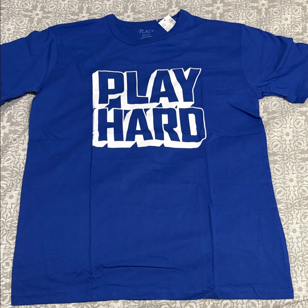 Blue PLAY HARD Kids T-Shirt- The Children’s Place Size - 16